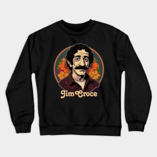 Jim Croce / Retro Fan Artwork Design Crewneck Sweatshirt